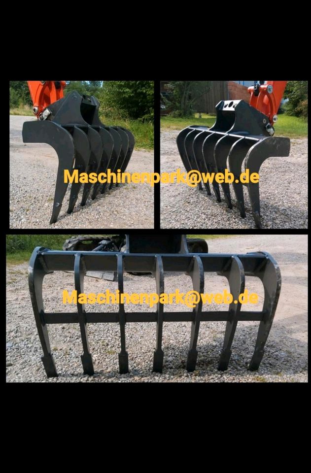 ✅️MS01 - 2er Set - 120cm Humusrechen - 80cm Roderechen Minibagger in Langenneufnach