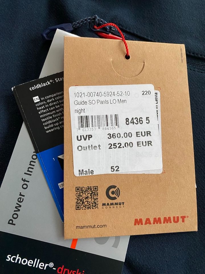 Mammut Guide SO Pants LO Men / Softshell Hose Neu ! Farbe : night in Schonungen