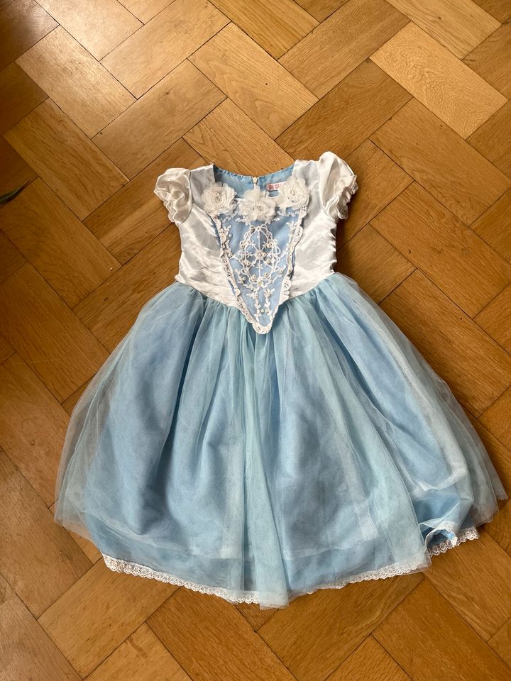 Kleid Prinzessin Kostüm hellblau weiß Gr. 110-128 Fasching in Jena