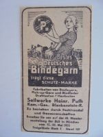 Bestes Deutsches Bindegarn Seilwerke Heinr. Puth Anzeige 1955 Stuttgart - Stuttgart-Mitte Vorschau