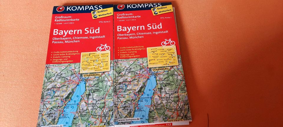 Kompass Bayern Süd 2 Radkarten 1:125.000 in Oberursel (Taunus)