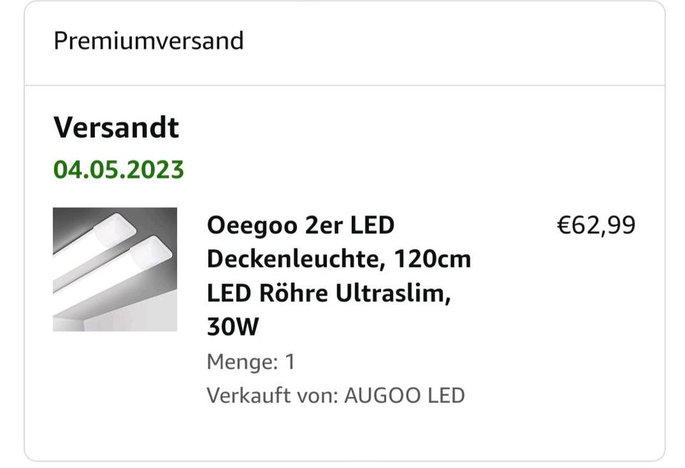 Deckenleuchte LED Röhre Ultraslim in Viersen