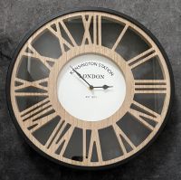 Wanduhr Kensington Sation London EST1879 Analog schwarz Holz Glas Bayern - Wegscheid Vorschau