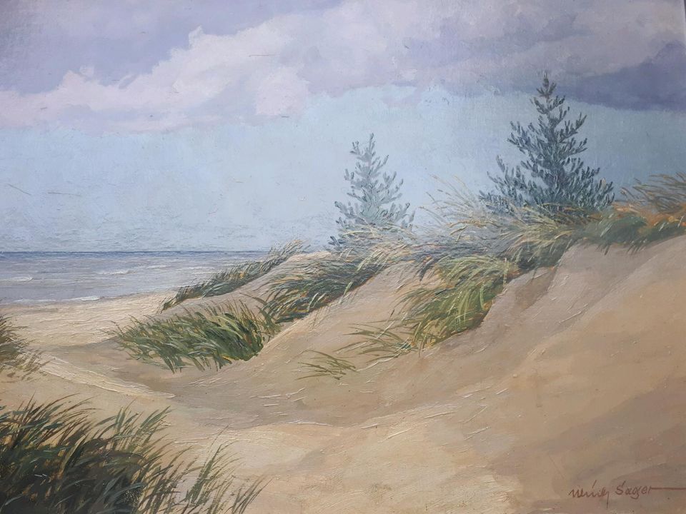 Ulich Sager Ölgemälde Gemälde Bild Ahrenshoop Ostsee in Gülzow-Prüzen