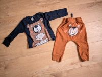 Set Langarmshirt Hose 80 mit Teddy Bär auf dem Po Thüringen - Erfurt Vorschau