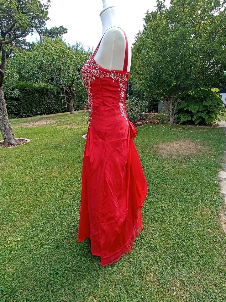 Rotes Kleid Brautkleid Partykleid Pailletten Schnürung in Berlin