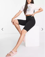 DTT Tall Jeansshorts in verwaschenem Schwarz Skinny Stretch S 36 Bayern - Münchberg Vorschau