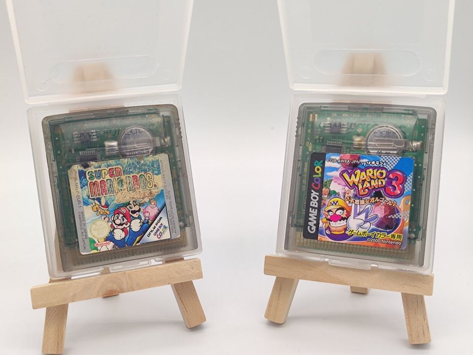Nintendo Gameboy Color Super Mario Bros Deluxe & Wario Land 3 in Twistringen