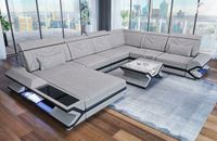 Sofa Wohnlandschaft Polster Couch NAPOLI XXL Luxus Strukturstoff Berlin - Treptow Vorschau