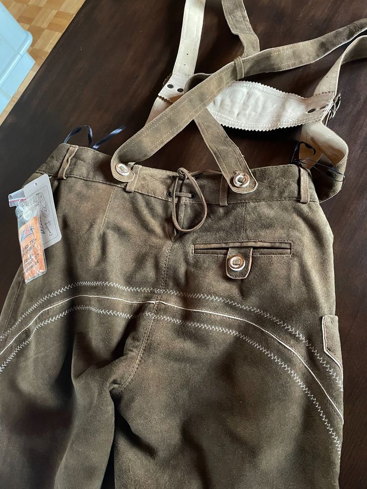 LEKRA Leder Kniebundhose Trachten, Damen Gr. 36, echt Leder braun in Immendingen