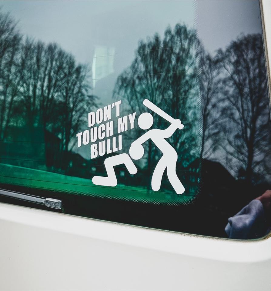 „Don‘t touch my Bulli“ Vinyl Auto Aufkleber Sticker VW Bulli Bus in Stockelsdorf
