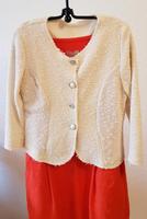 Bouclé Jäckchen Gr. 38/40 in zartem Creme Hessen - Riedstadt Vorschau