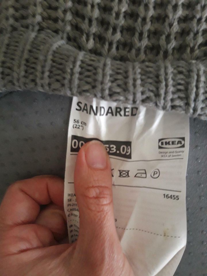 2 IKEA Sandared grau Sitzkissen Pouf in Radebeul