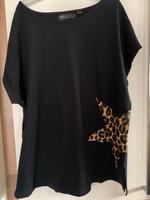 Shirt schwarz Gr. 44 mit Leoprint NEU Bonprix Bayern - Schwabmünchen Vorschau