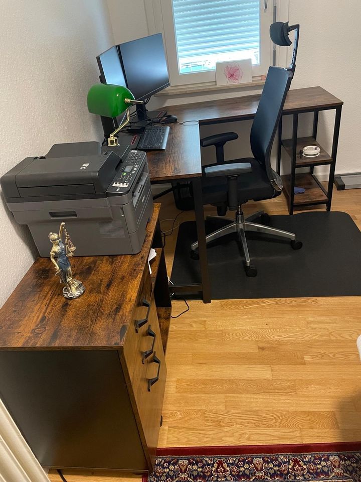 Schreibtisch + Rollcontainerschrank & Bürostuhl (extra) BIS 10.05 in Heidelberg
