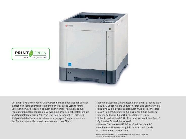 Kyocera ECOSYS P6130cdn Drucker in Heuchelheim