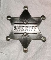 Sheriff Stern Badge US altsilberfarben massiv Sicherheitsverschlu Hessen - Groß-Gerau Vorschau