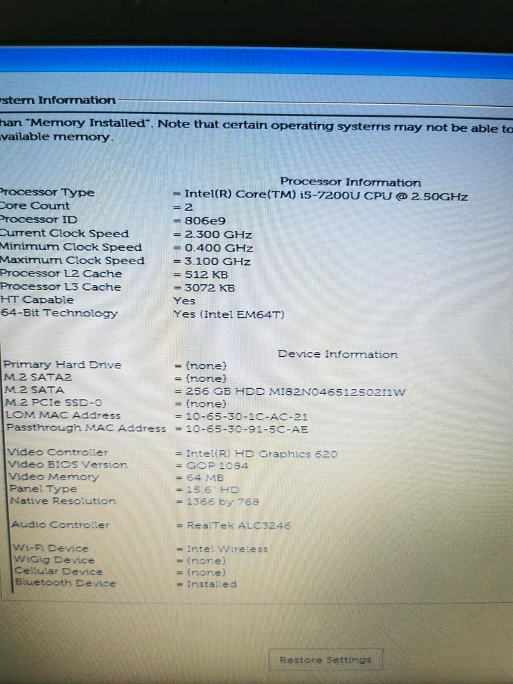 Dell Latitude 5580 i5-7200, 8GB in Burgdorf