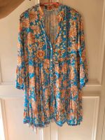 Sommerkleid mit blau-orangem Blütenprint Nordrhein-Westfalen - Bergkamen Vorschau