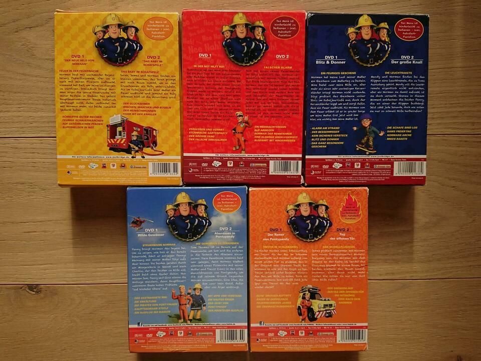 5x DVD Box Set Feuerwehrmann Sam (50 Folgen) in Wattenbek