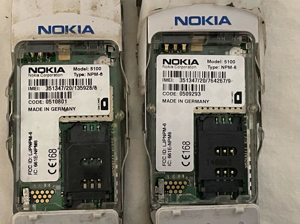 Nokia, 2 x 5100, 1 x 5210, mit Akku als Ersatzteilspender in Lörrach