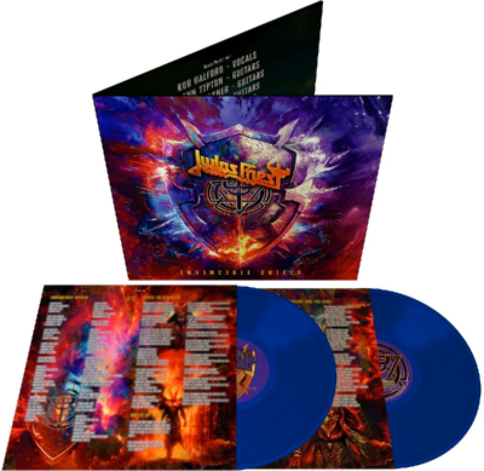 Judas Priest - Invincible Shield ( 2 LP blue + 7" Single) Bundle in Löbau