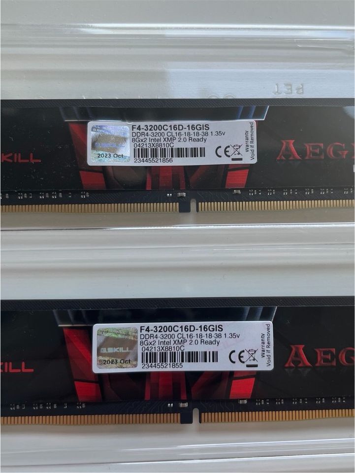 2x8gb (16gb) DDR4 3200MHZ G.Skill Aegis RAM / Arbeitsspeicher in Waldshut-Tiengen
