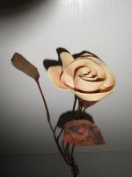 Keramik - Rose mit Kupferblatt, Rose, Keramik, Handgemacht. Bayern - Raubling Vorschau