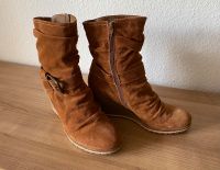 Damen Stiefeletten mit Keilabsatz, Gr. 40, braun Bergedorf - Hamburg Lohbrügge Vorschau