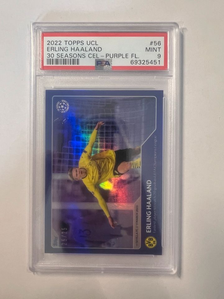 Erling Haaland /25 psa 9 2022 topps UCL in Geisingen