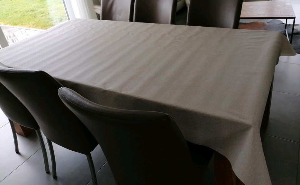 Tischdecke Tischtuch Leinen wasserabweisend ca 2,40m x 1,40m in Tettnang