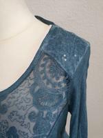 TREDY ♡ NEU 36 Shirt TÜRKIS Spitze blau Lagenlook Oberteil Lace Rheinland-Pfalz - Mainz Vorschau