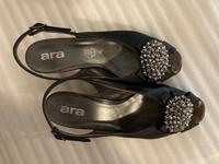 ara-Schuh, offen mit Straßsteinen, Gr.37,5 Stoff schwarz Bayern - Schwabach Vorschau