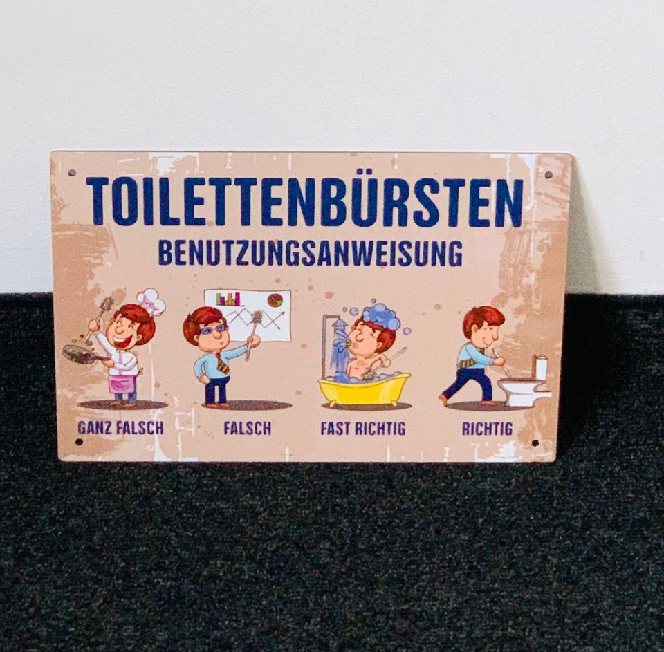 Toilettenschild NEU Tür Dekoschild Sprüche Schild lustig WC in Bayreuth