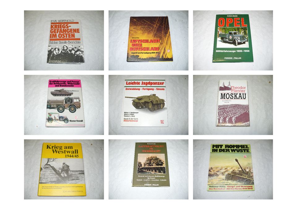 Große Militärbuch Sammlung über 100 Titel siehe Bilder in Friedrichsthal