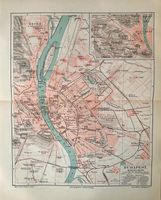 Vintage Druck Stadtkarte Karte Budapest Ungarn Berlin - Charlottenburg Vorschau