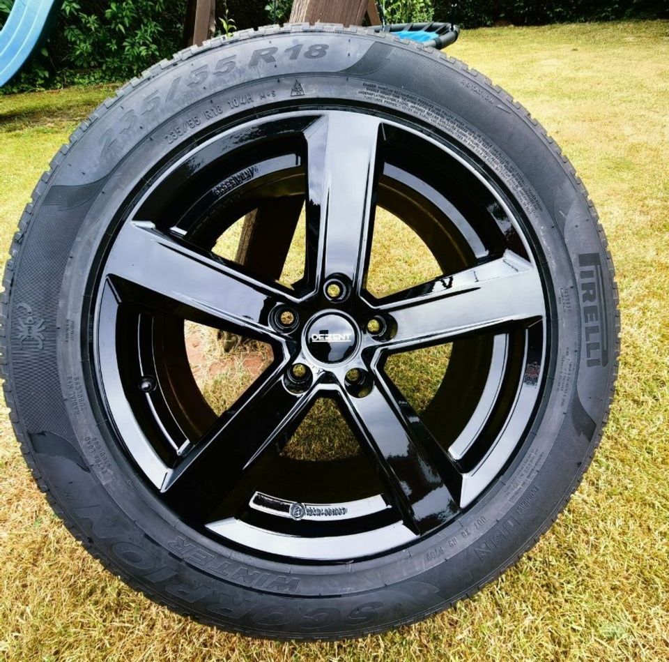 Eine 18 Zoll Alufelge Dezent 5x112 mit Pirelli Winterreifen m ABE in Westerkappeln