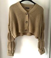 Strickjacke Cardigan beige braun grobstrick 36 S Bayern - Bayreuth Vorschau