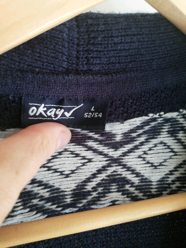 Strickjacke Cardigan Norwegermuster Größe L 52 54 in Berlin