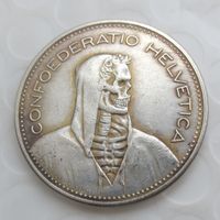 5 Schweizer Franken Münze 1965 Silber Special Edition Totenkopf Rheinland-Pfalz - Uersfeld Vorschau