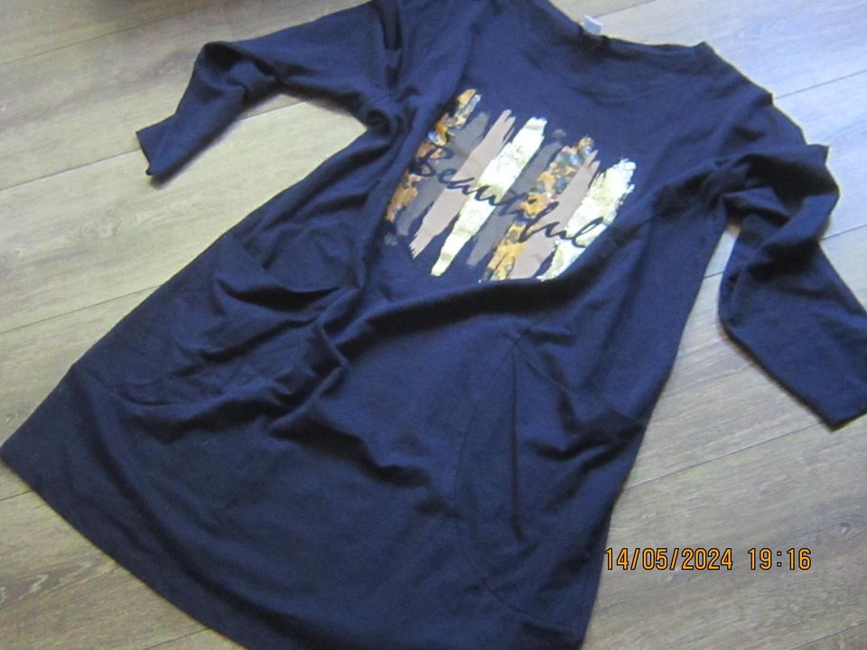 Da Longshirt mit Taschen dunkelblau gr 46 Mia moda in Magdeburg