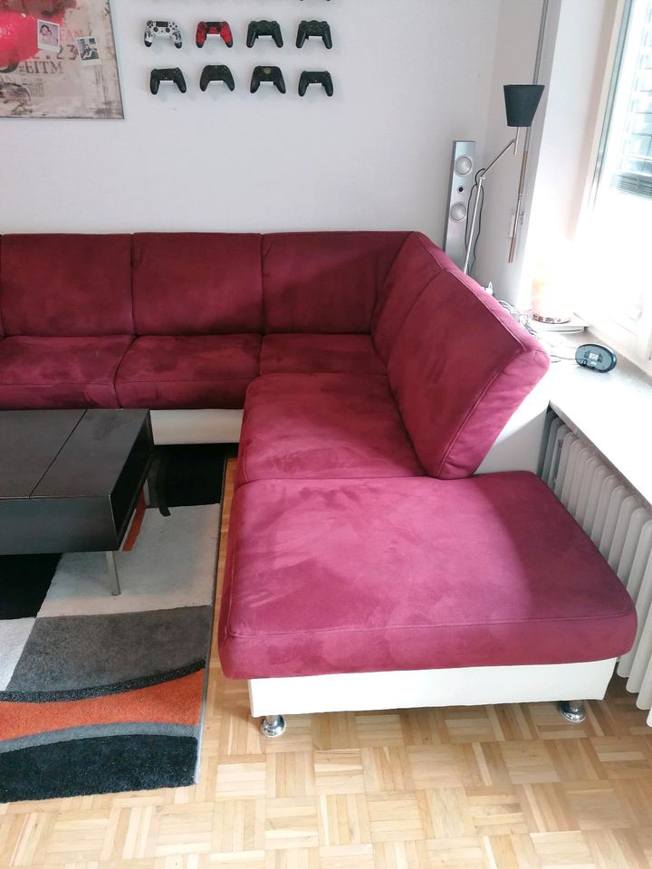 Ledersofa, Couch, Sofa, Wohnlandschaft, u form in München