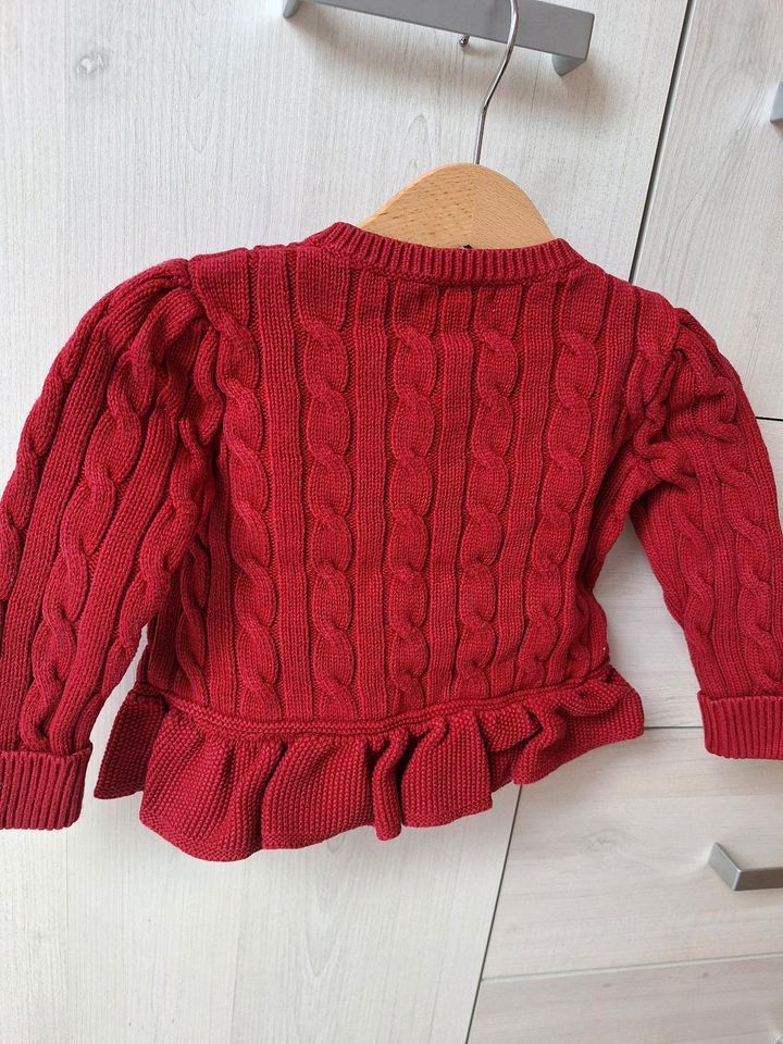 Ralph Lauren Strickjacke / Knitwear, langarm, rot, Gr. 74/80 in Pappenheim