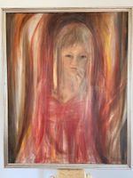 Bild Gemälde Mädchen Engel in roten Farbtönen 85x115 Nordrhein-Westfalen - Heinsberg Vorschau