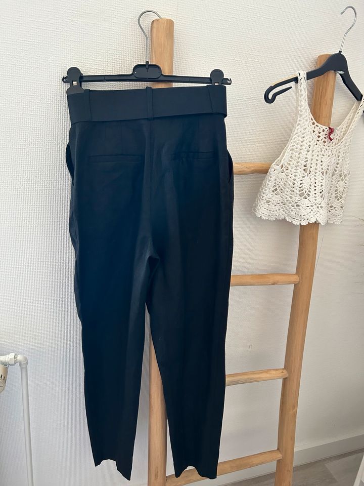 Zara H&M Häkeltop und Leinenhose Set Zweiteiler Sommermode in Bünde