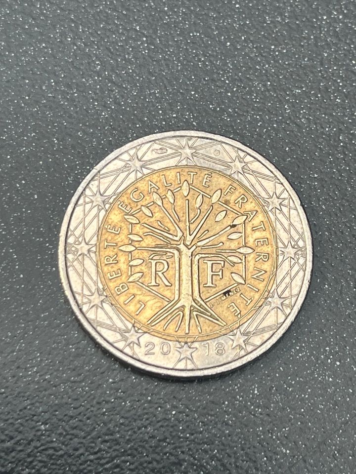 2 Euro Münze Frankreich 2018 Liberte Egalite Fraternite in Alsdorf