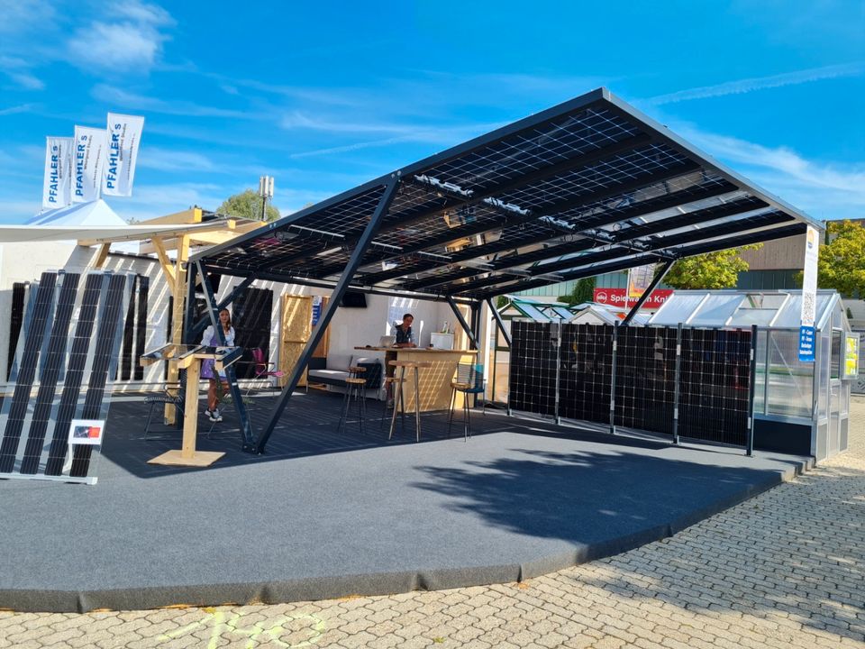 PV-Carport Komplettset Stahl Doppelglas Photovoltaik 5 x 5 m in Rottenburg a.d.Laaber