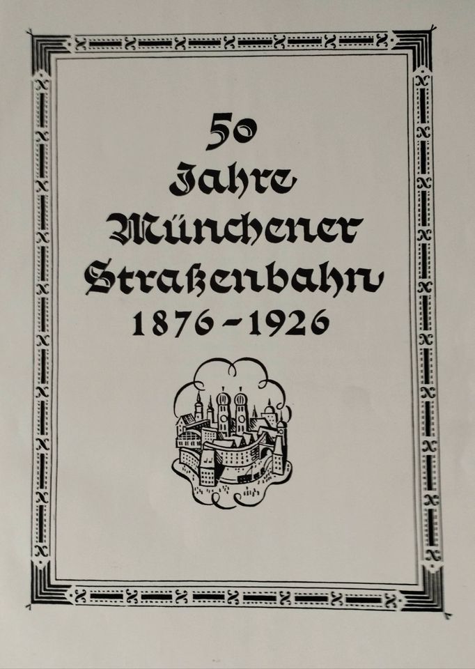 Trambahn München 1908 Straßenbahn Emailschild Schwabing in München