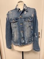 Zara Jacke Jeansjacke blau Used Destroyed Look Gr.L Bayern - Ebermannstadt Vorschau