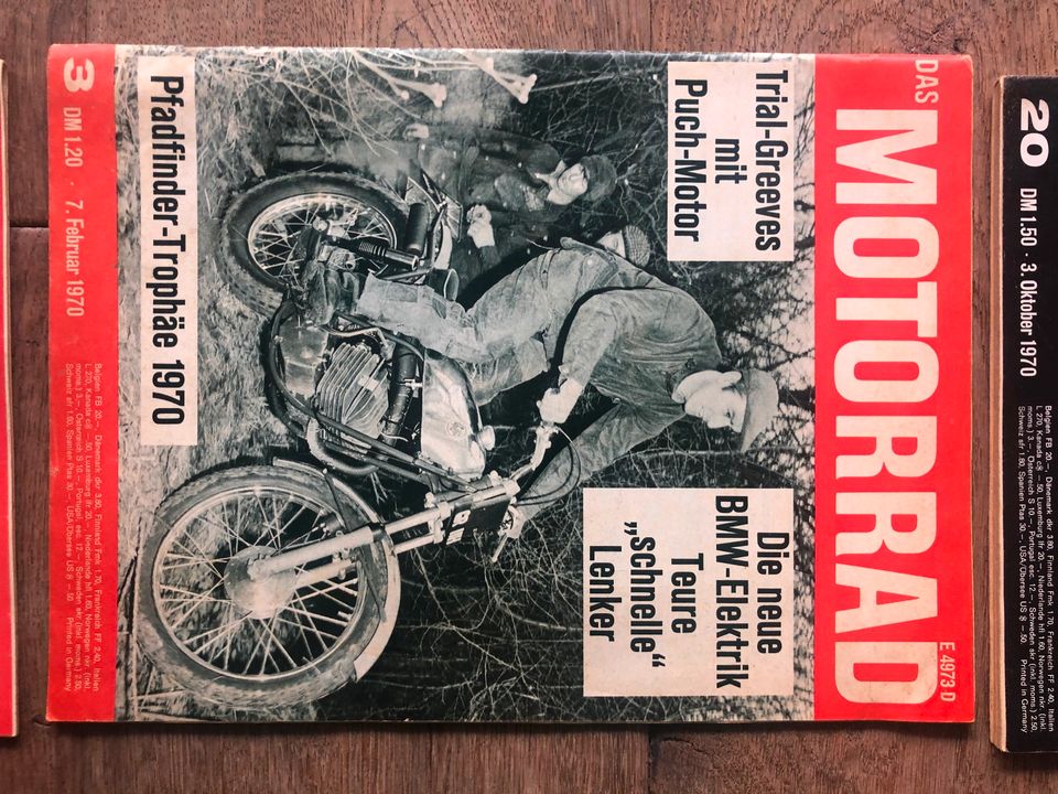 DAS MOTORRAD 1969-71 6 Stück Zeitschrift in Meerbusch